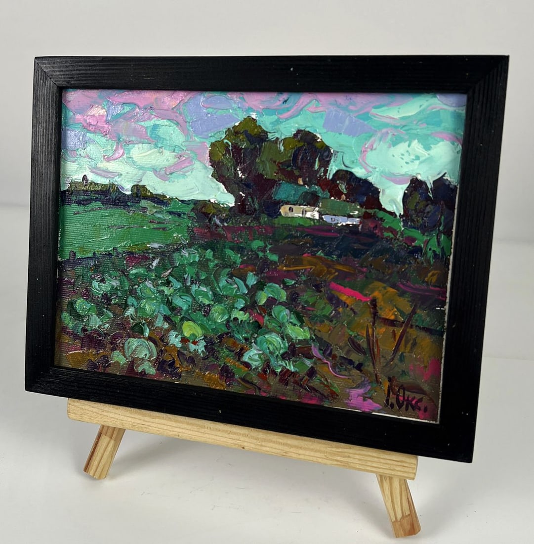 Oil painting Vegetable Garden in Front of the House Oksana Ivanyuk - 2