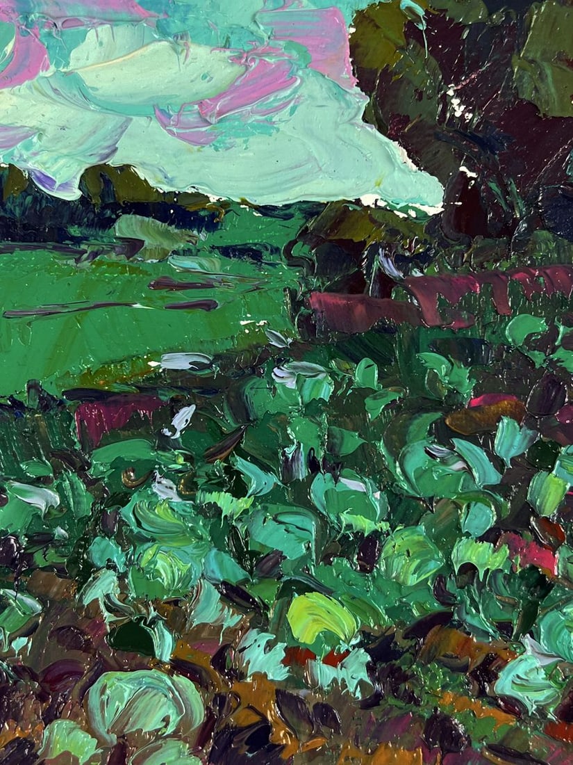 Oil painting Vegetable Garden in Front of the House Oksana Ivanyuk - 5