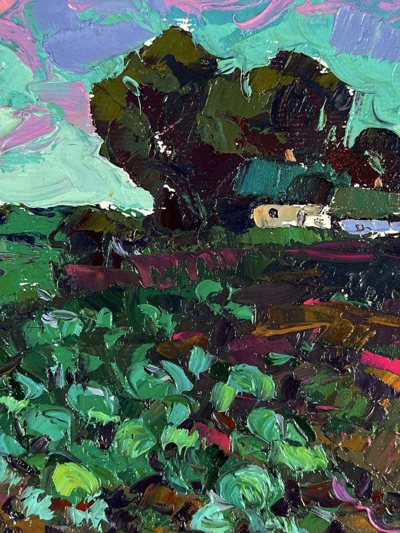 Oil painting Vegetable Garden in Front of the House Oksana Ivanyuk - 7