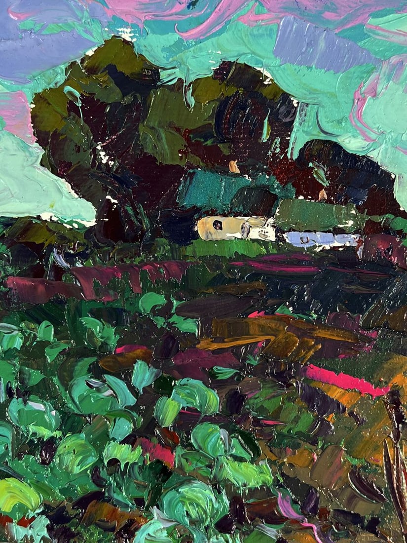 Oil painting Vegetable Garden in Front of the House Oksana Ivanyuk - 9