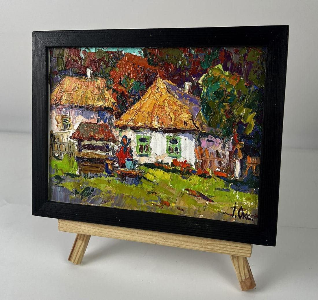 Oil painting Well Near the House Oksana Ivanyuk - 2