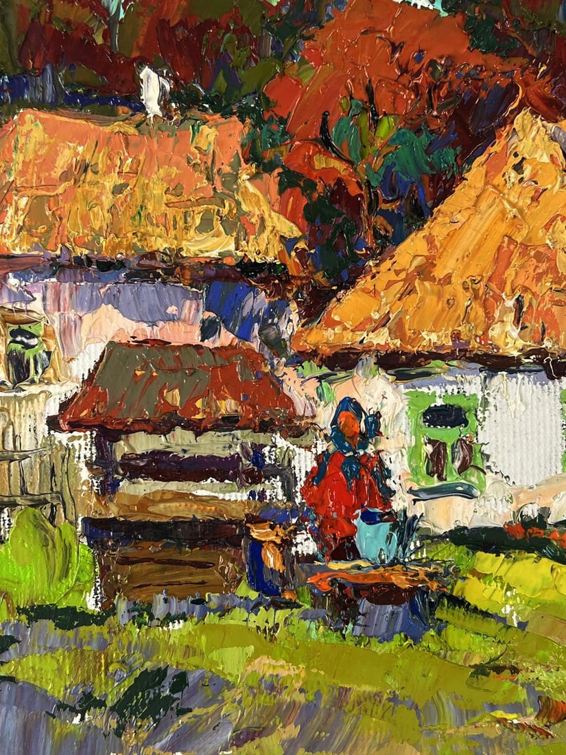 Oil painting Well Near the House Oksana Ivanyuk - 5