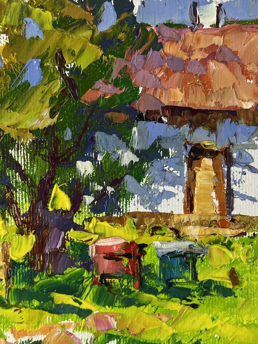 Oil painting Spring has come to the village Oleksiy Ivanyuk - 4