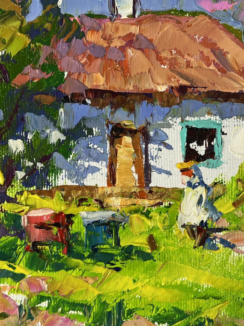 Oil painting Spring has come to the village Oleksiy Ivanyuk - 6