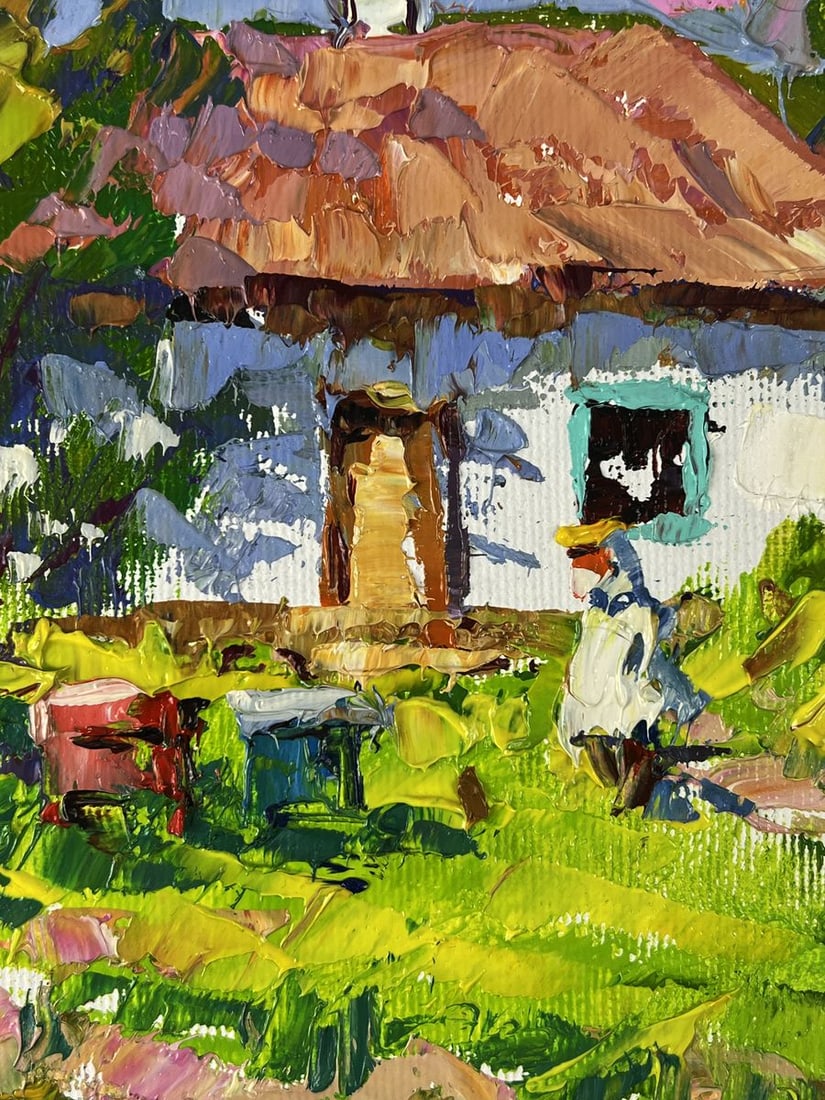 Oil painting Spring has come to the village Oleksiy Ivanyuk - 7