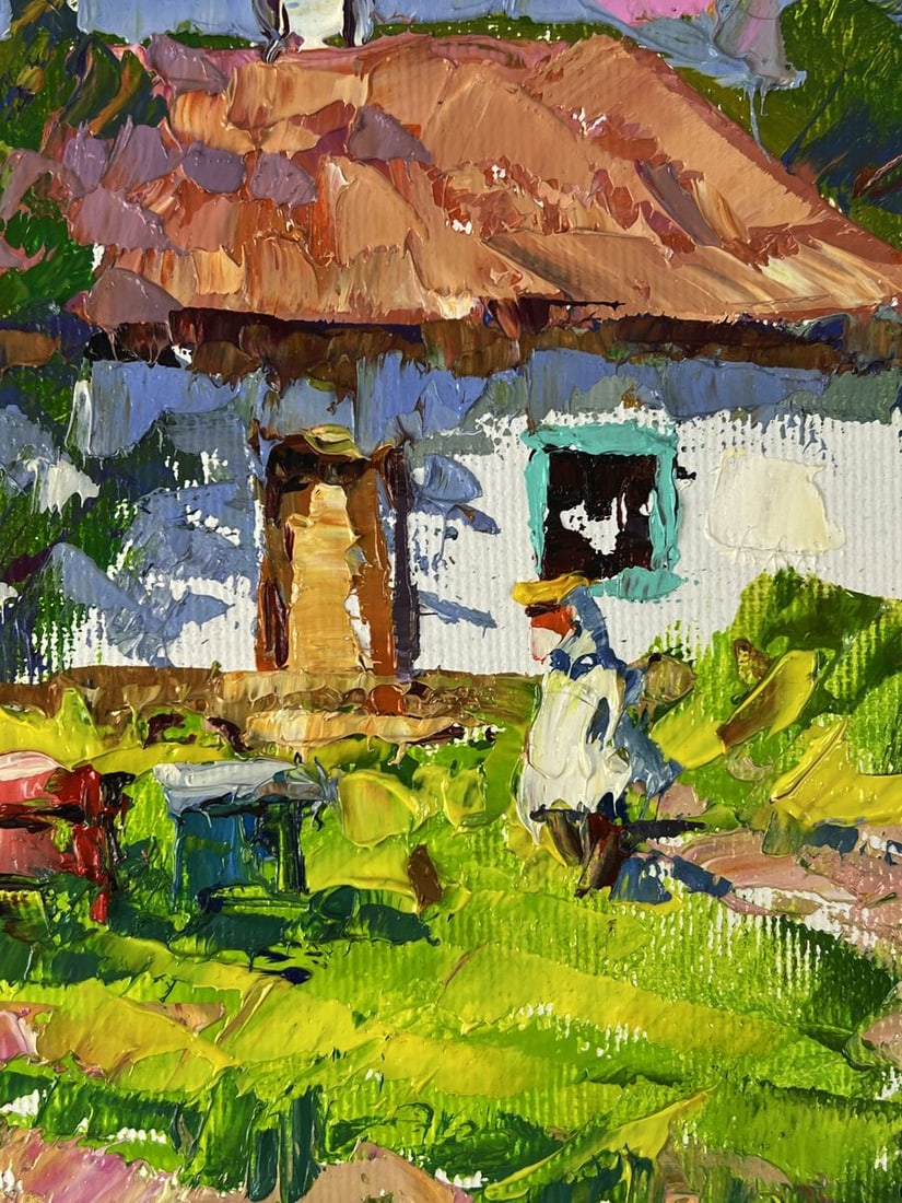 Oil painting Spring has come to the village Oleksiy Ivanyuk - 8