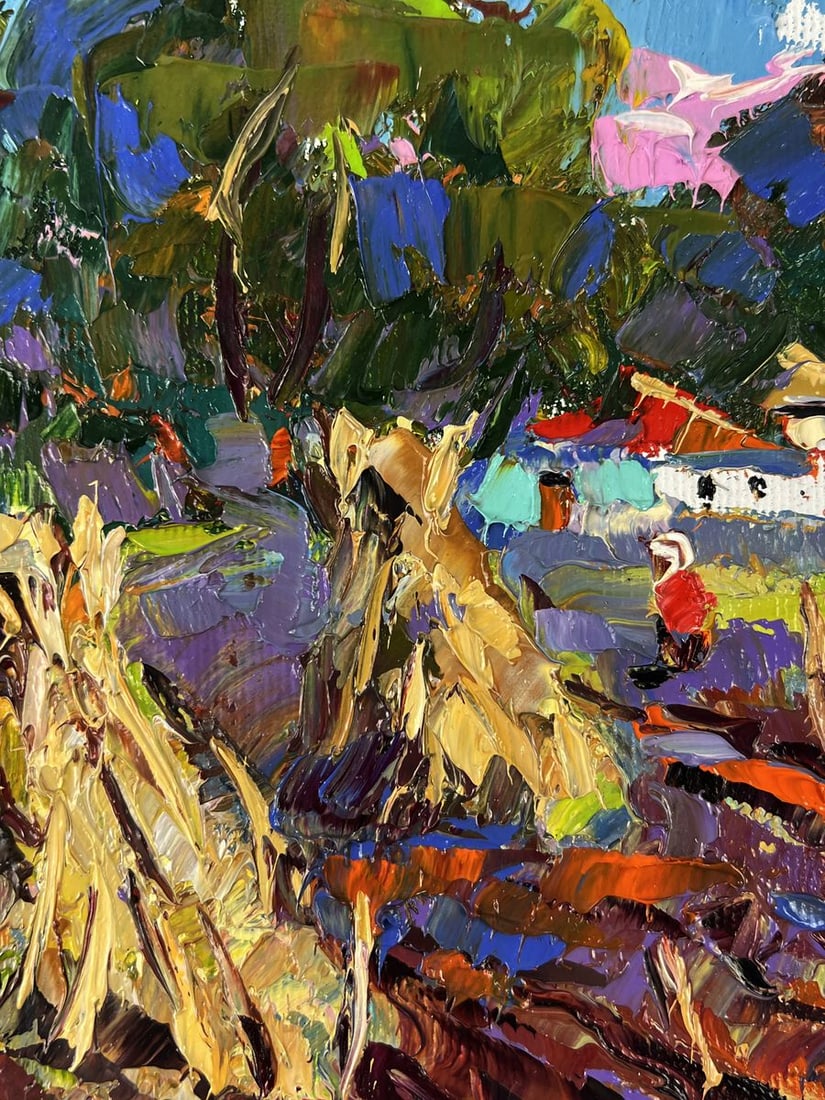 Oil painting Haystacks in the Field Oksana Ivanyuk - 7