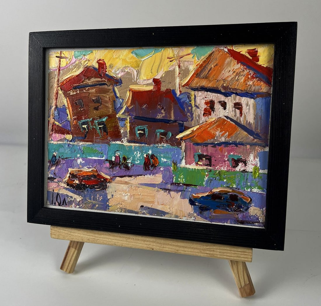 Oil painting A busy city street Oleksiy Ivanyuk - 2