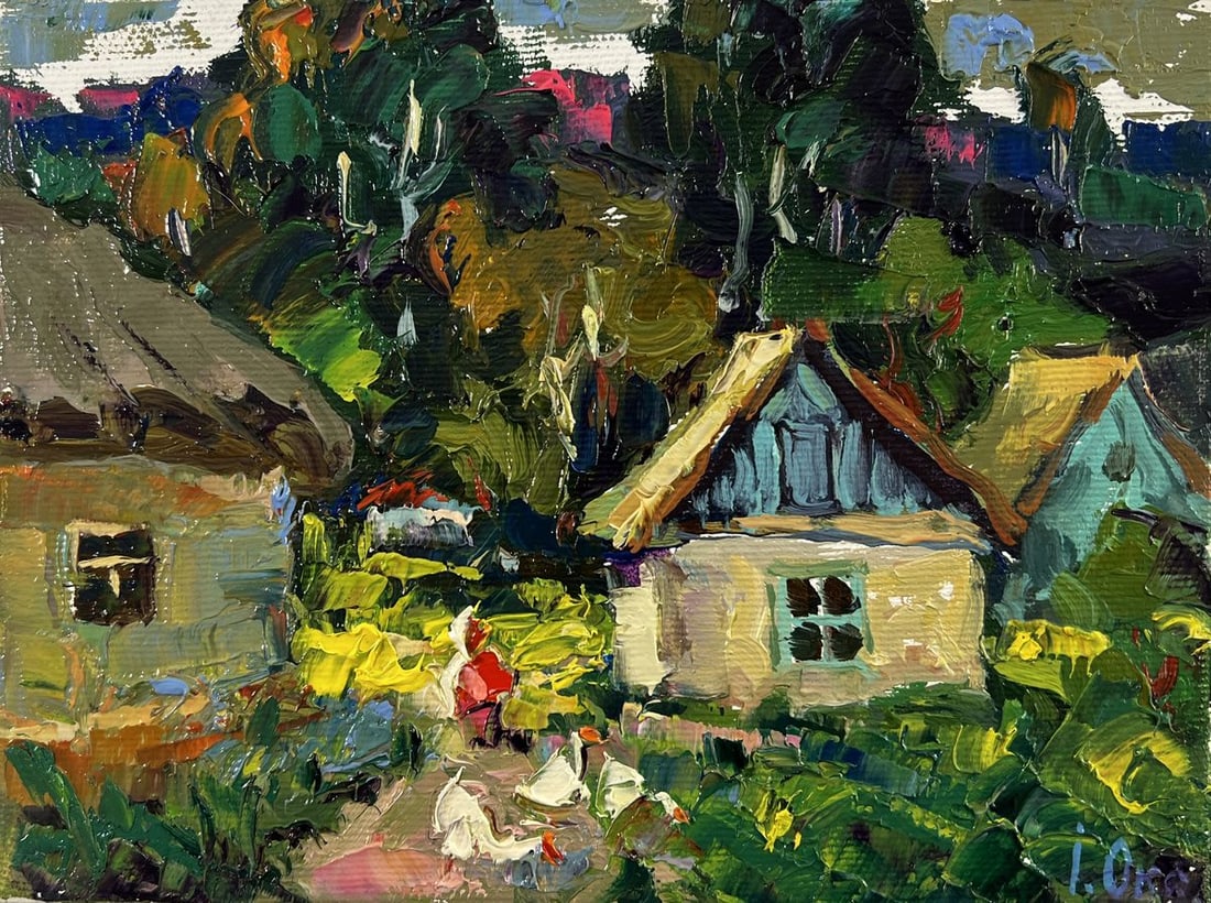 Oil painting Rural everyday life Oksana Ivanyuk - 3