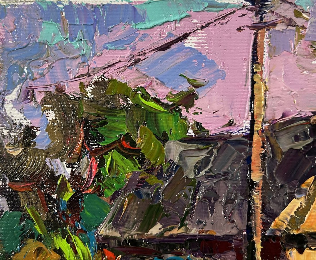 Oil painting Evening house Oksana Ivanyuk - 7