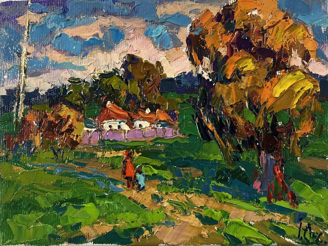 Oil painting Outside the village Oksana Ivanyuk - 3