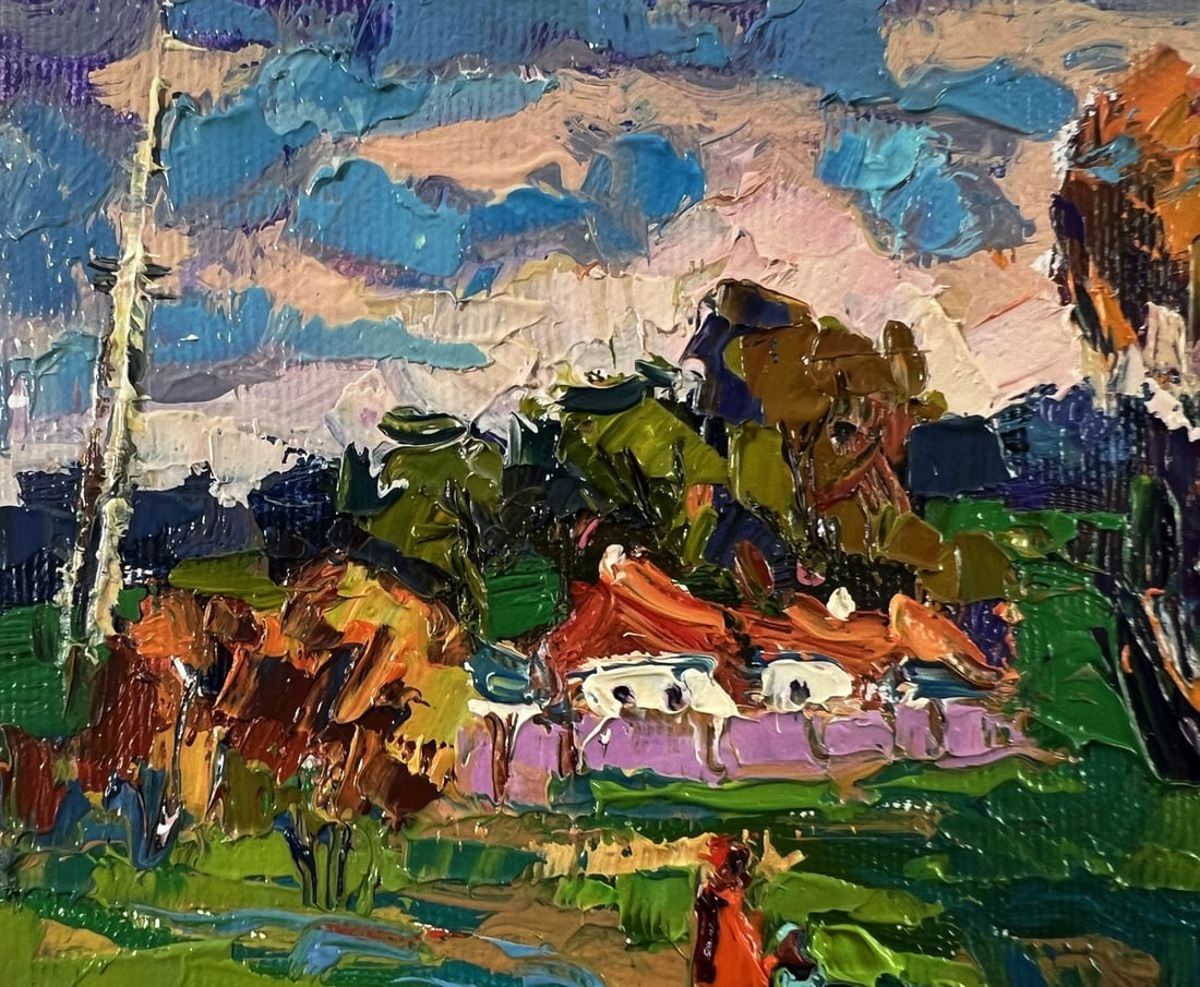 Oil painting Outside the village Oksana Ivanyuk - 7