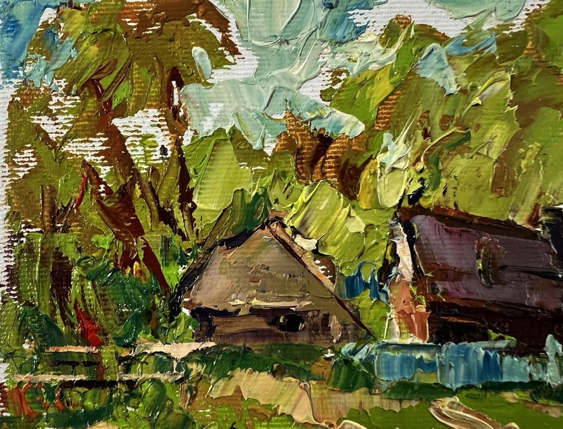 Oil painting Behind the yard Oleksiy Ivanyuk - 7