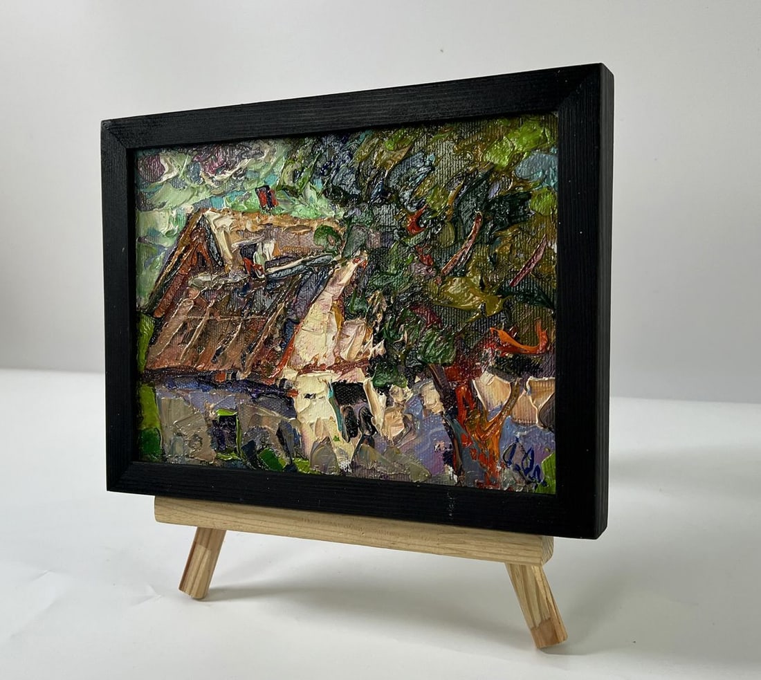 Oil painting Summer village day Oleksiy Ivanyuk - 2