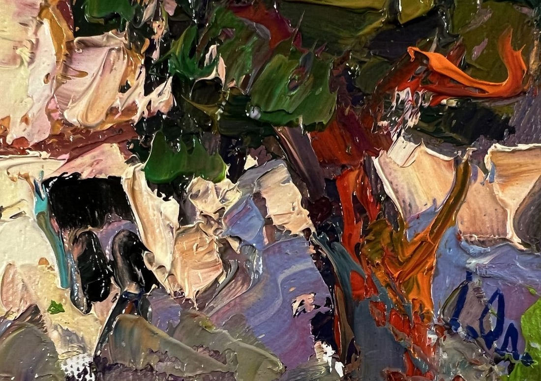 Oil painting Summer village day Oleksiy Ivanyuk - 5