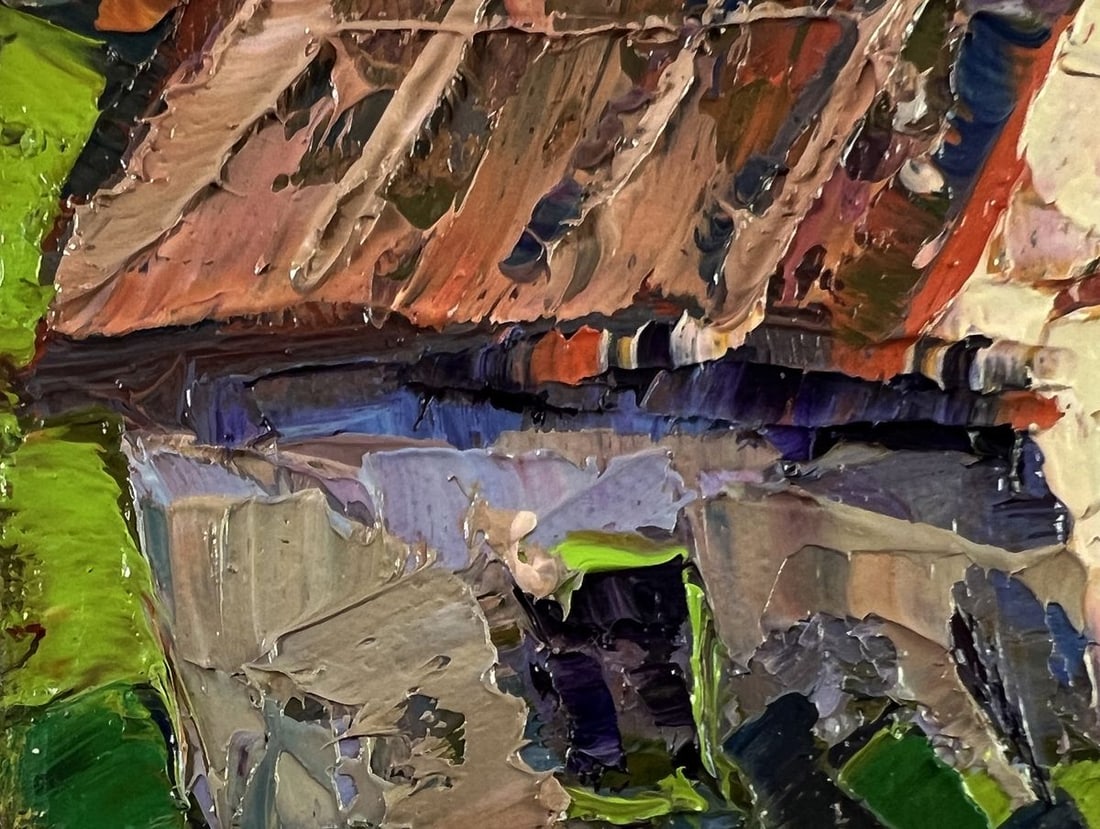 Oil painting Summer village day Oleksiy Ivanyuk - 6