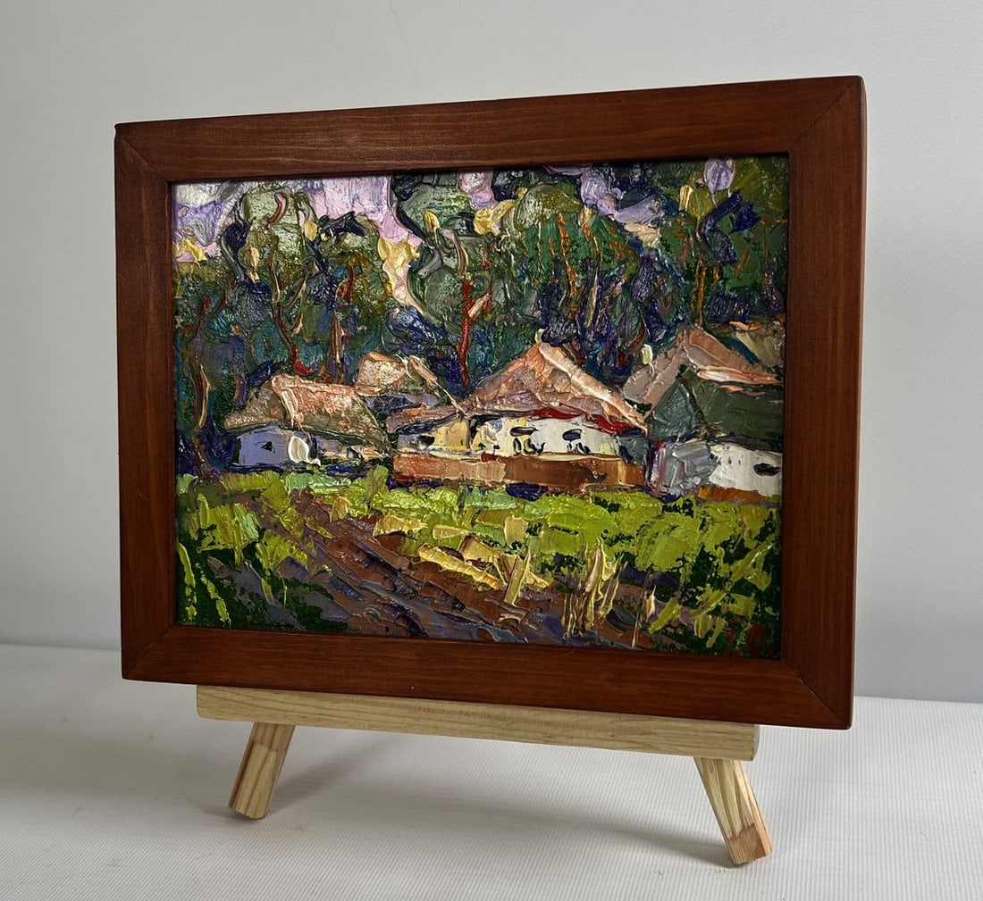 Oil painting On the edge of the village Alex Kalenyuk - 2