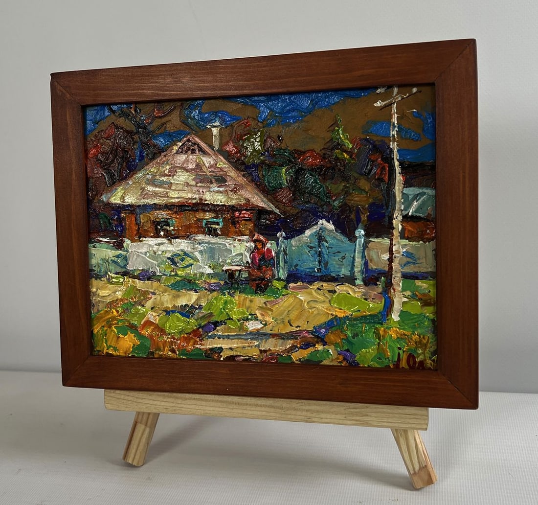 Oil painting Relaxing on a bench Alex Kalenyuk - 2