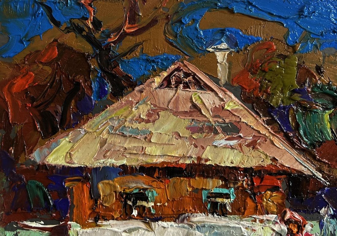 Oil painting Relaxing on a bench Alex Kalenyuk - 6