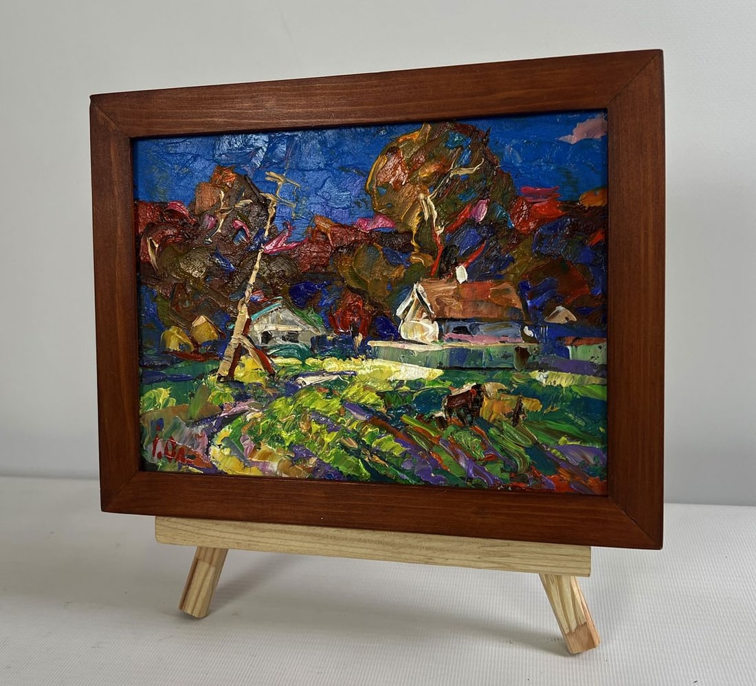 Oil painting Autumn has come to the village Alex Kalenyuk - 2