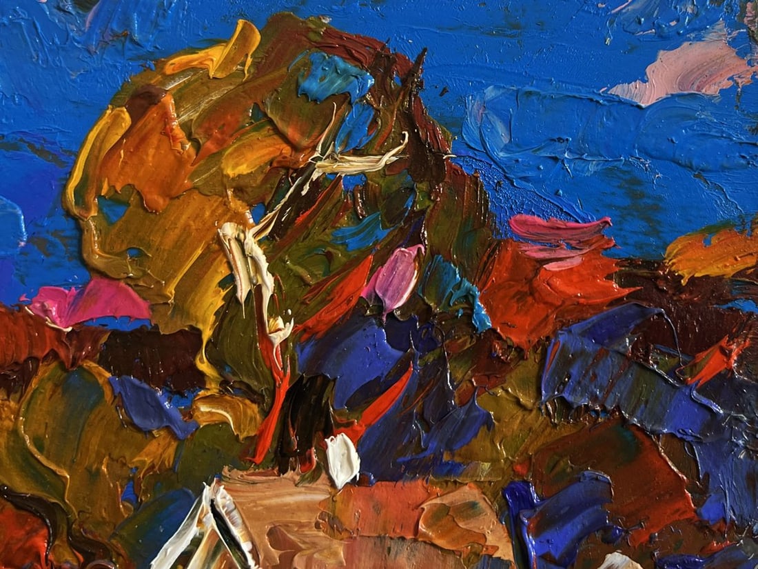 Oil painting Autumn has come to the village Alex Kalenyuk - 4