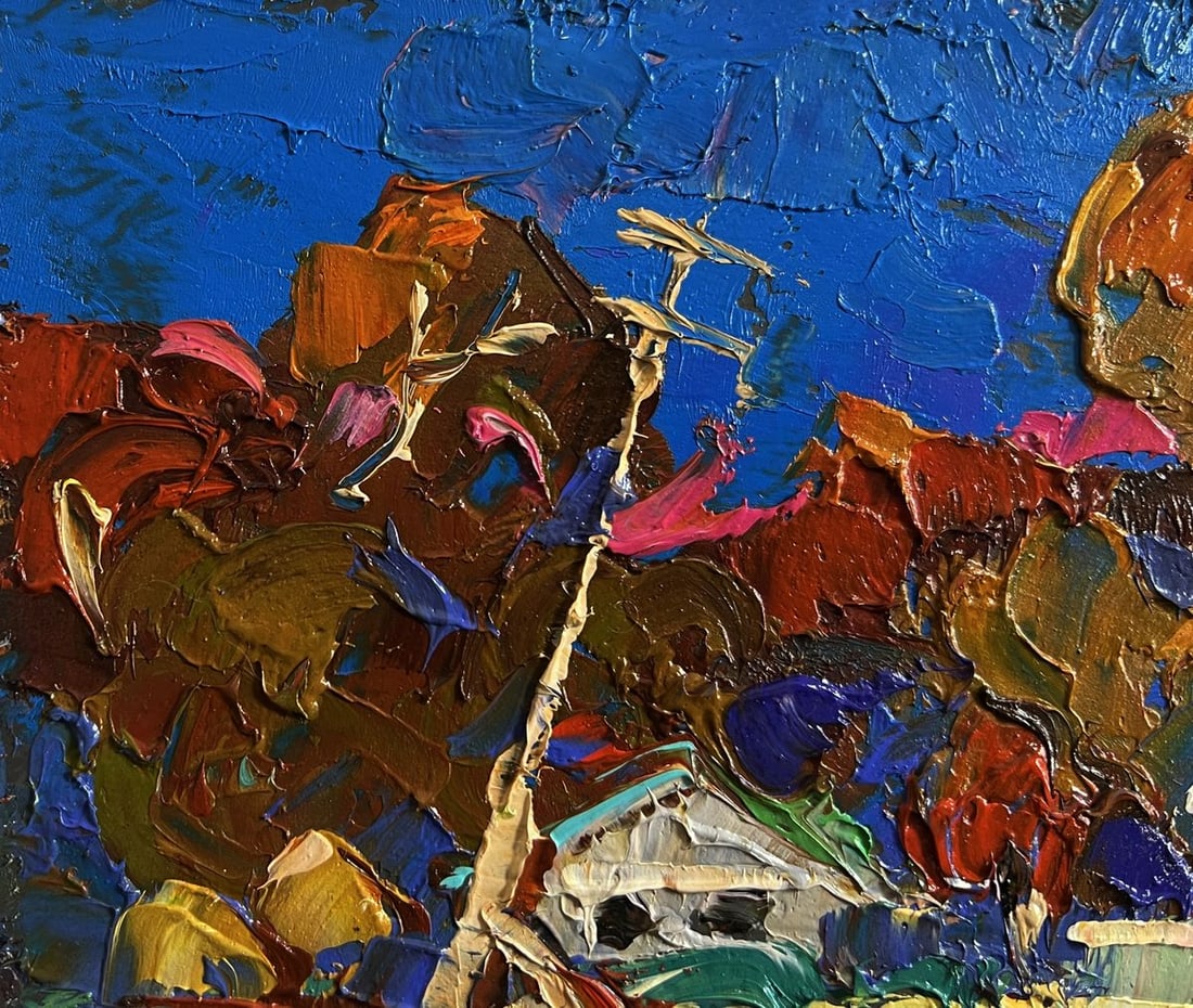 Oil painting Autumn has come to the village Alex Kalenyuk - 6