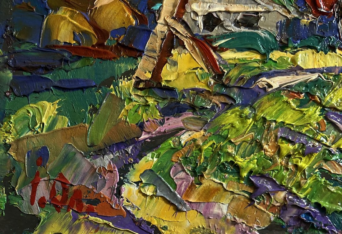 Oil painting Autumn has come to the village Alex Kalenyuk - 7