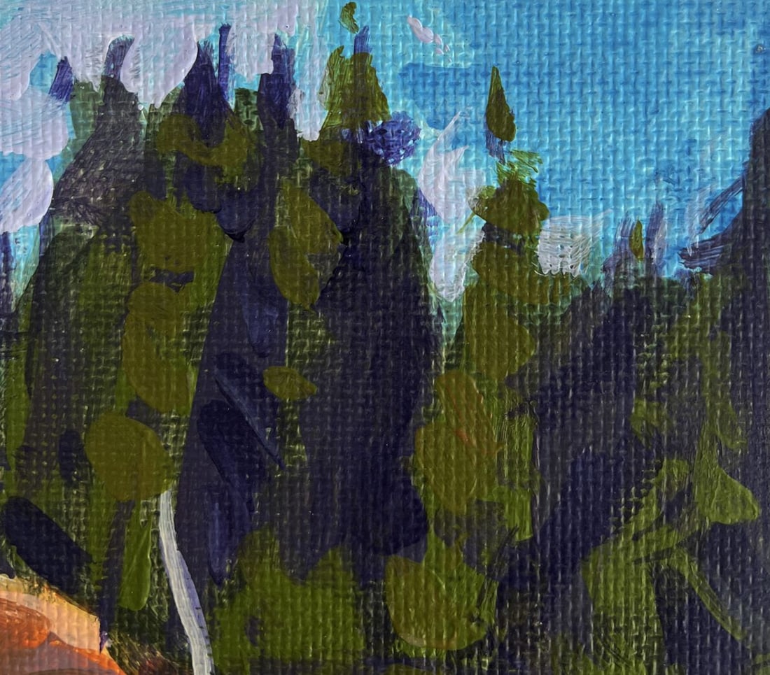 Acrylic painting House in the forest Mykhailo Patskan - 4