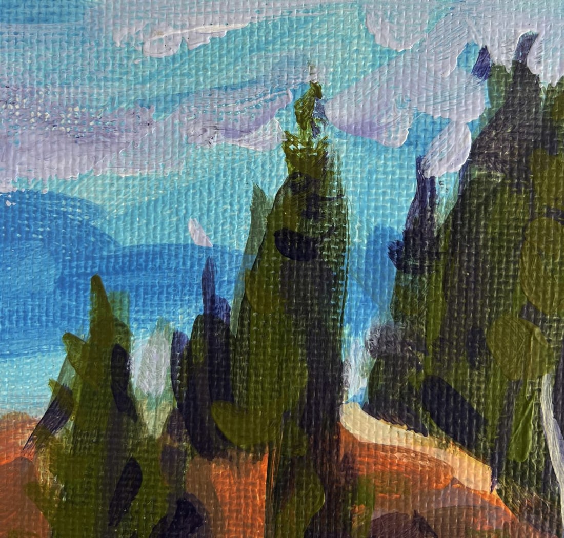 Acrylic painting House in the forest Mykhailo Patskan - 5