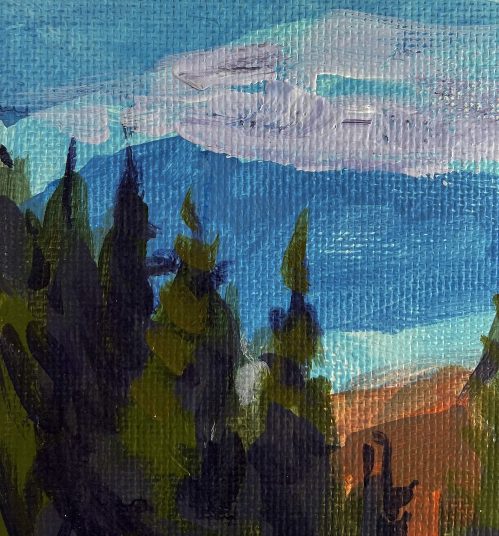 Acrylic painting House in the forest Mykhailo Patskan - 6