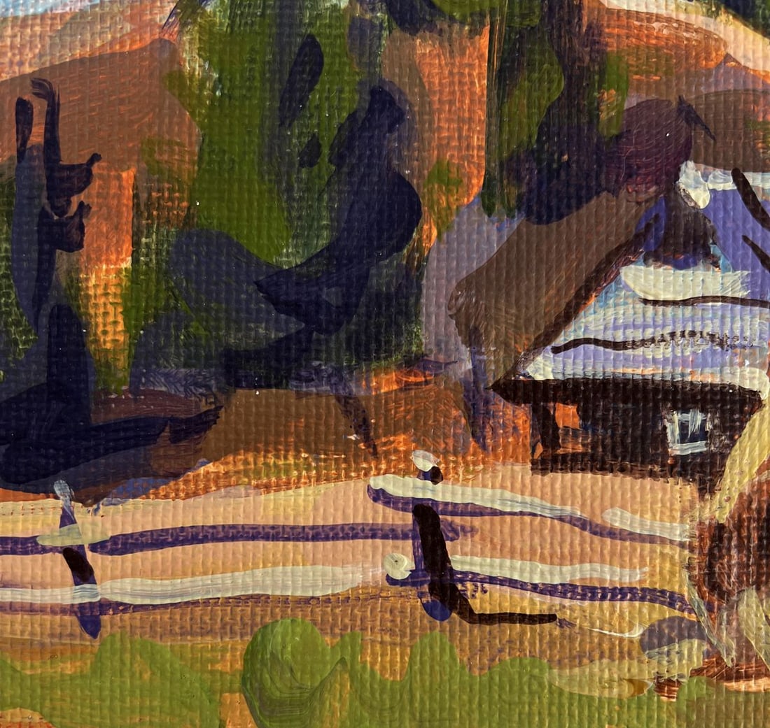 Acrylic painting House in the forest Mykhailo Patskan - 7