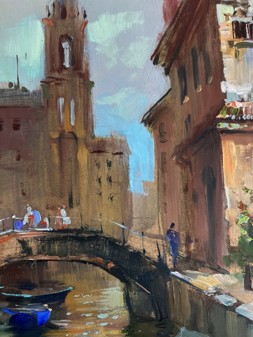 Oil painting The busy streets of Venice Yuriy Suprunchuk - 6