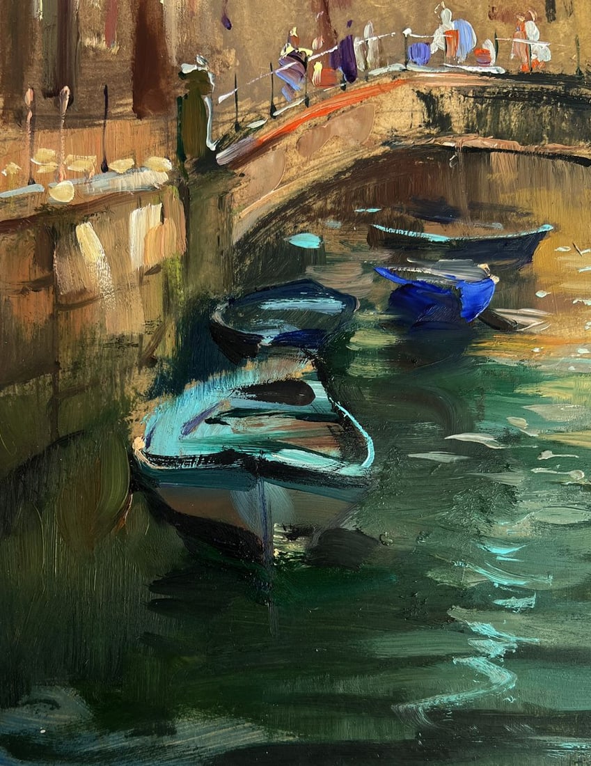 Oil painting The busy streets of Venice Yuriy Suprunchuk - 7