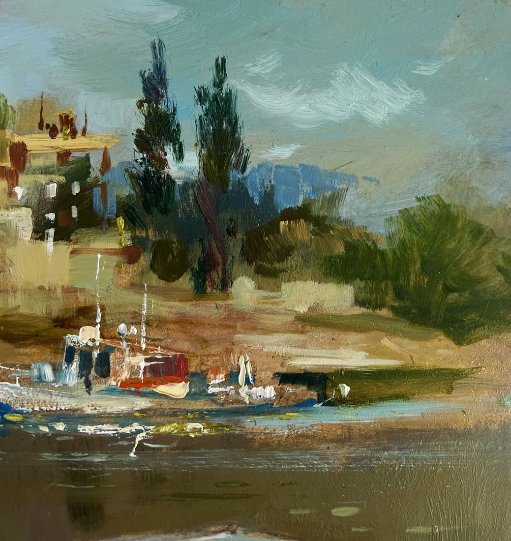 Oil painting City boat ferry Yuriy Suprunchuk - 4