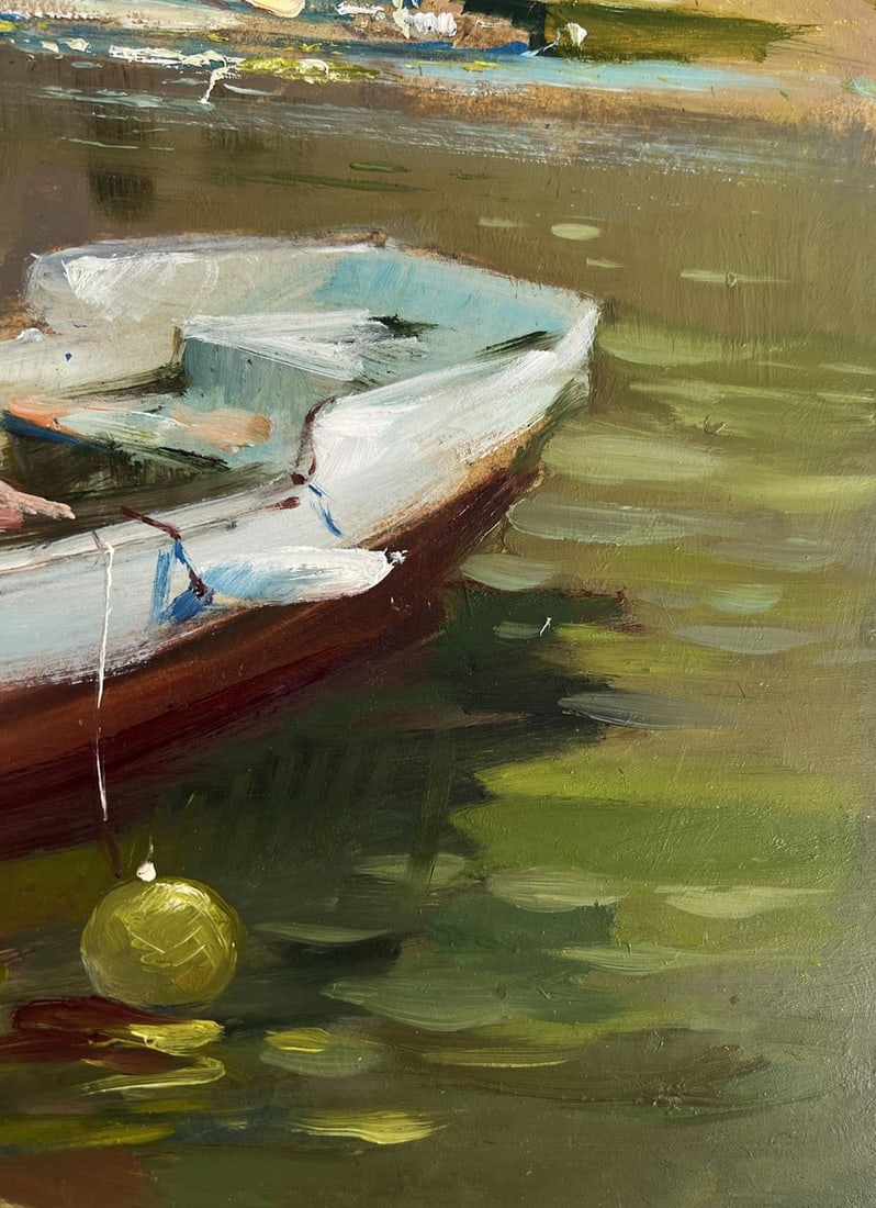 Oil painting City boat ferry Yuriy Suprunchuk - 9