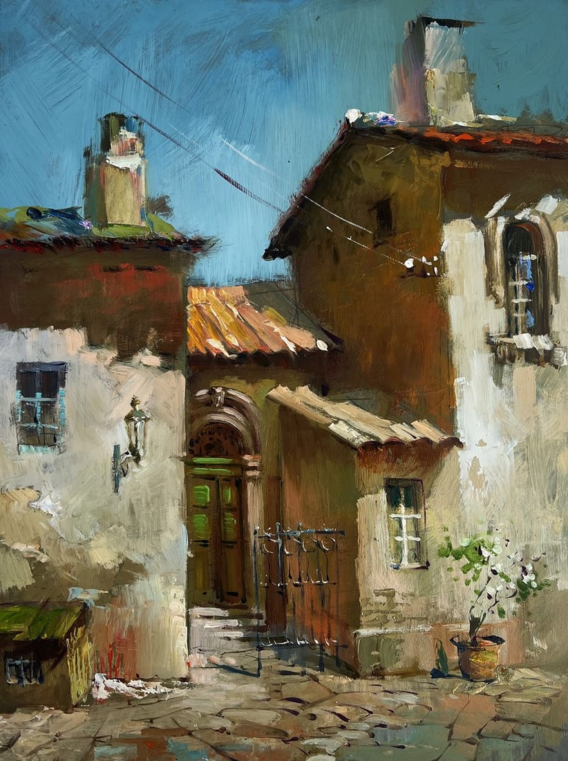 Oil painting Old house in the city Yuriy Suprunchuk - 3
