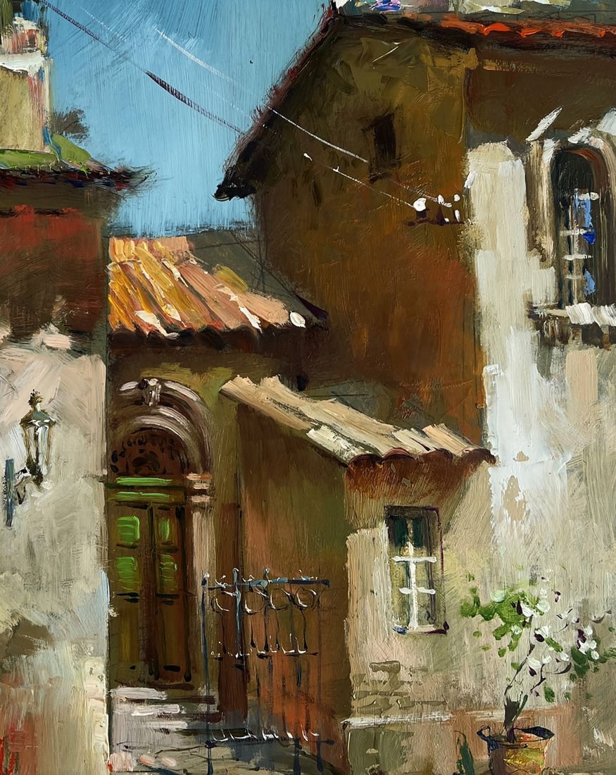 Oil painting Old house in the city Yuriy Suprunchuk - 9