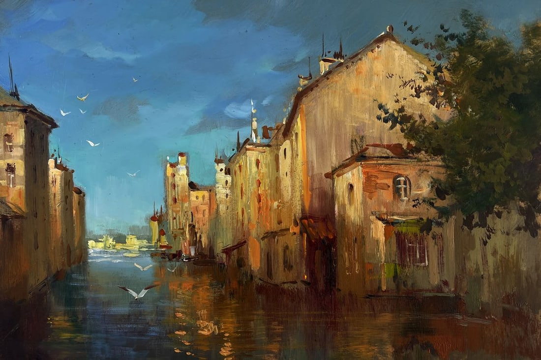 Oil painting City on the water Yuriy Suprunchuk - 3