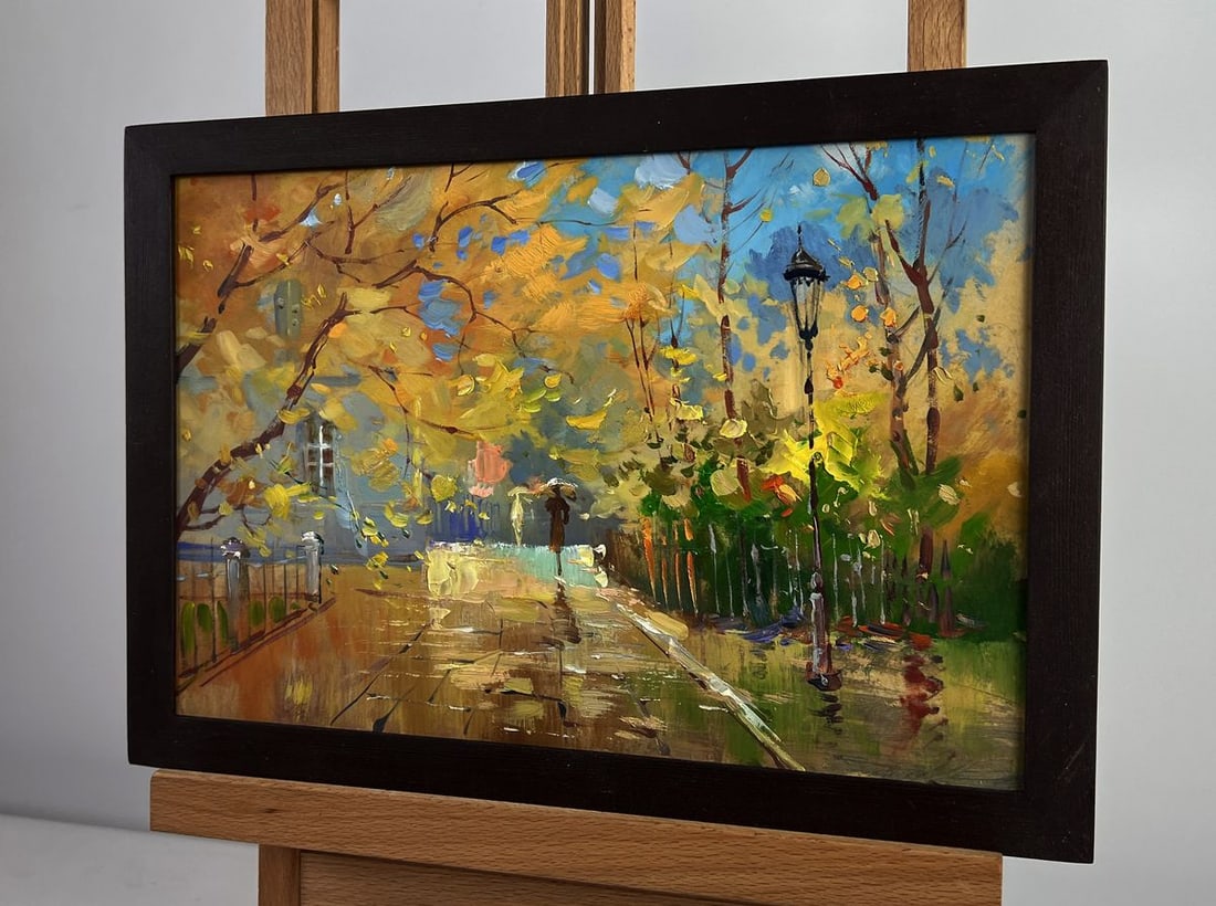Oil painting Autumn leaves are flying Yuriy Suprunchuk - 2