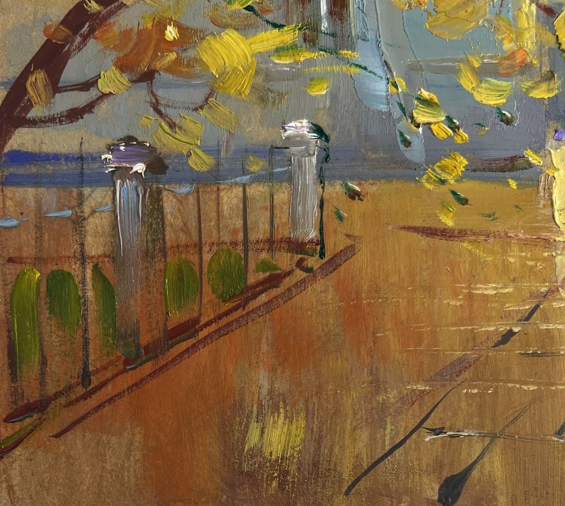 Oil painting Autumn leaves are flying Yuriy Suprunchuk - 7