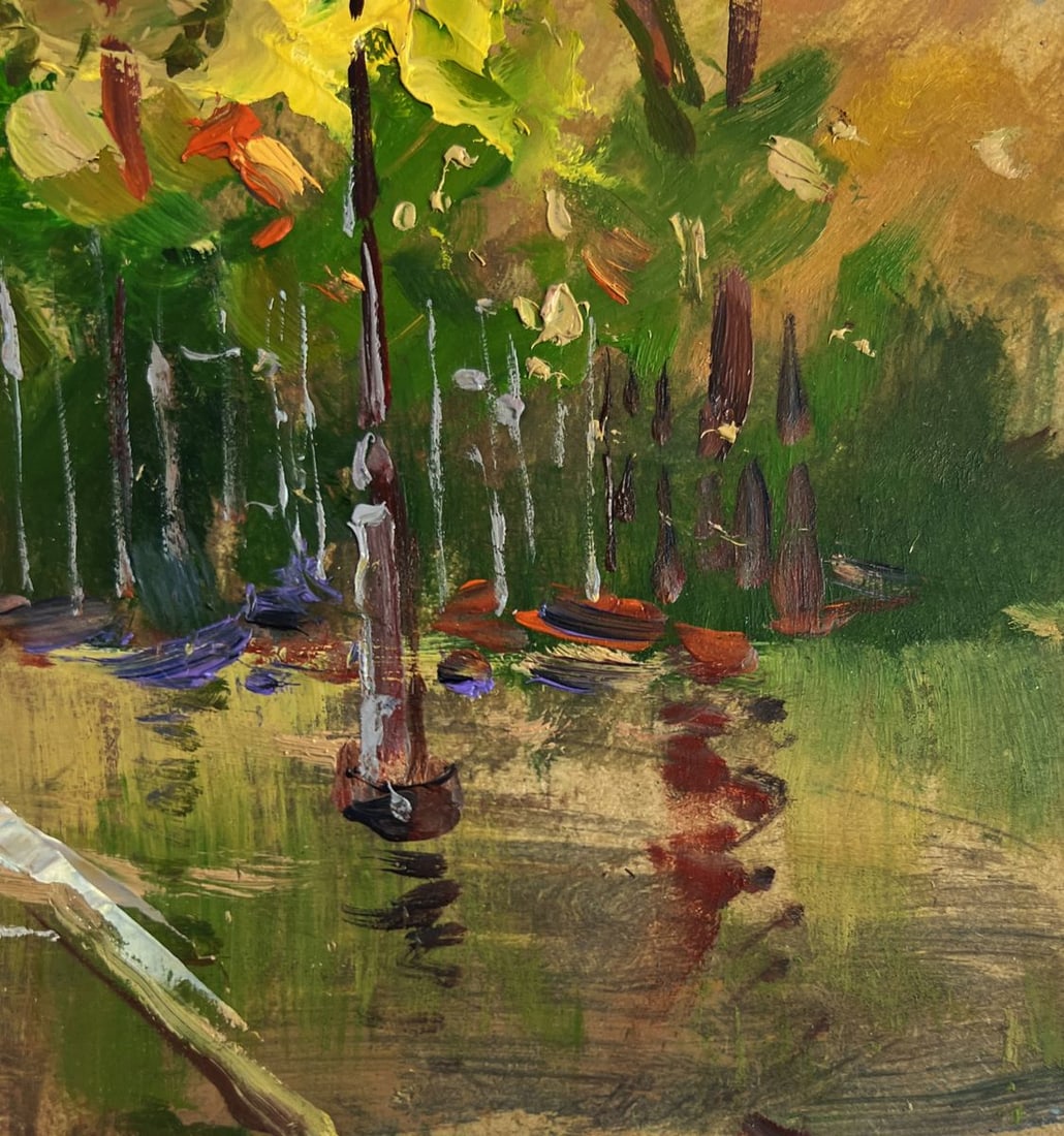 Oil painting Autumn leaves are flying Yuriy Suprunchuk - 9