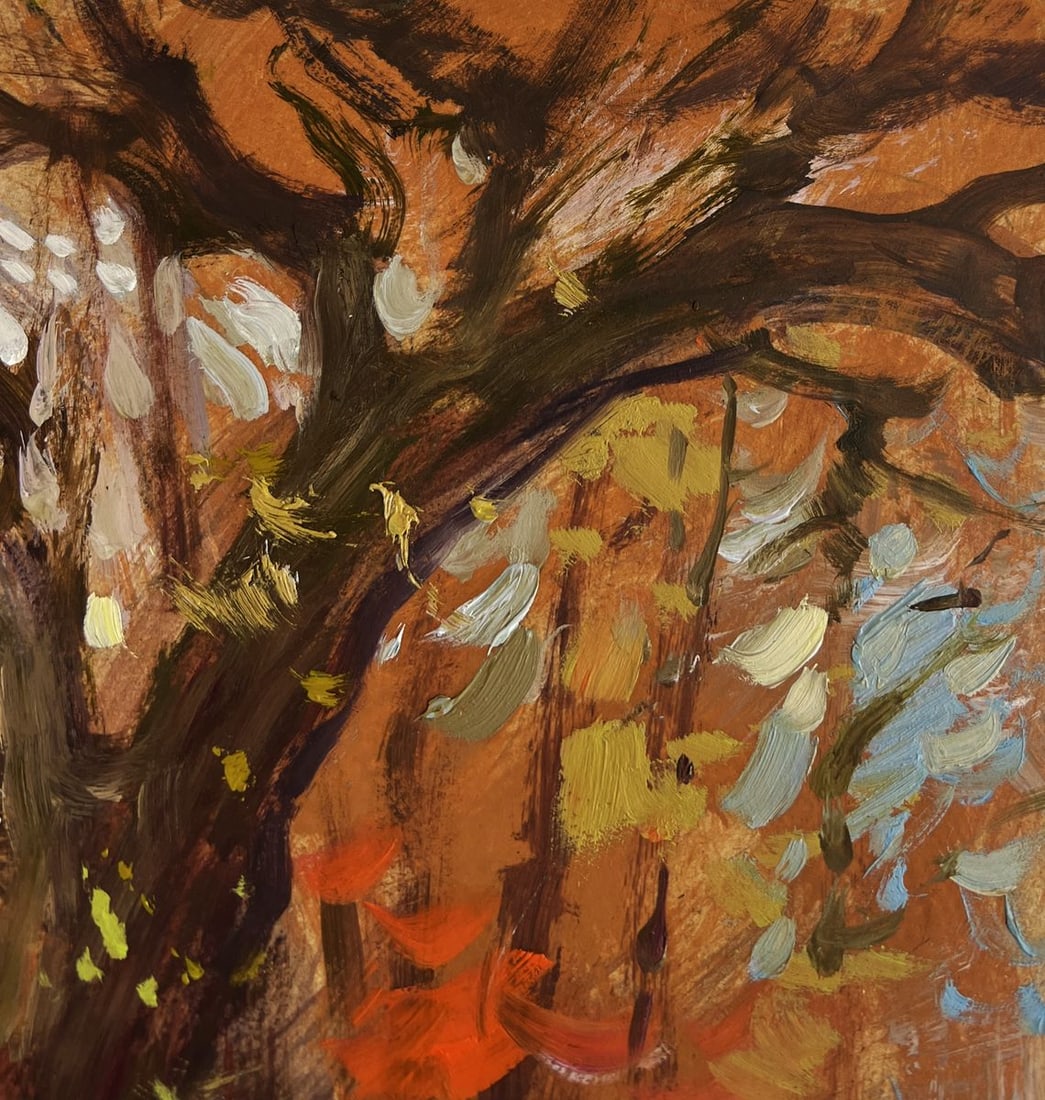 Oil painting Street in golden leaves Yuriy Suprunchuk - 4