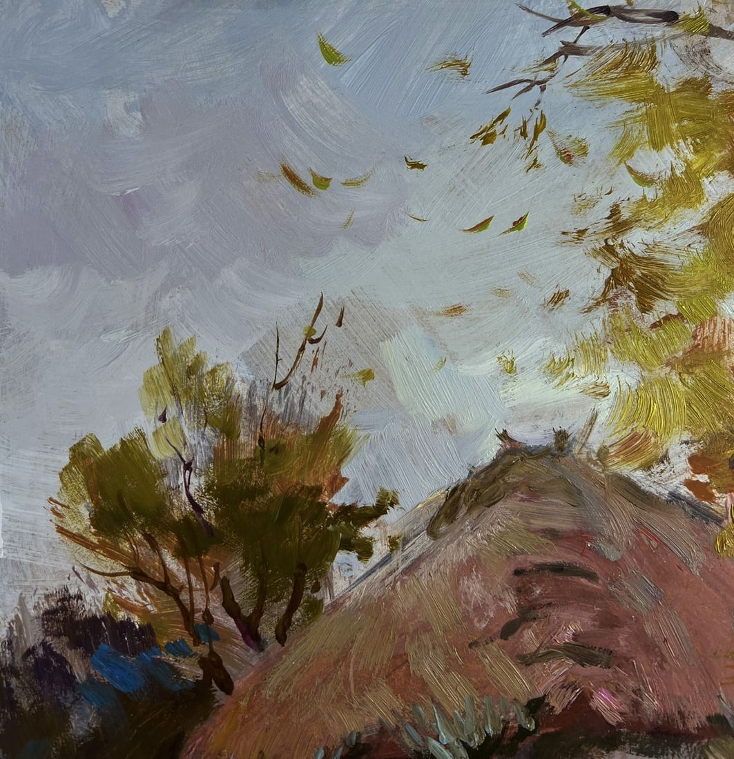 Oil painting Street in golden leaves Yuriy Suprunchuk - 6