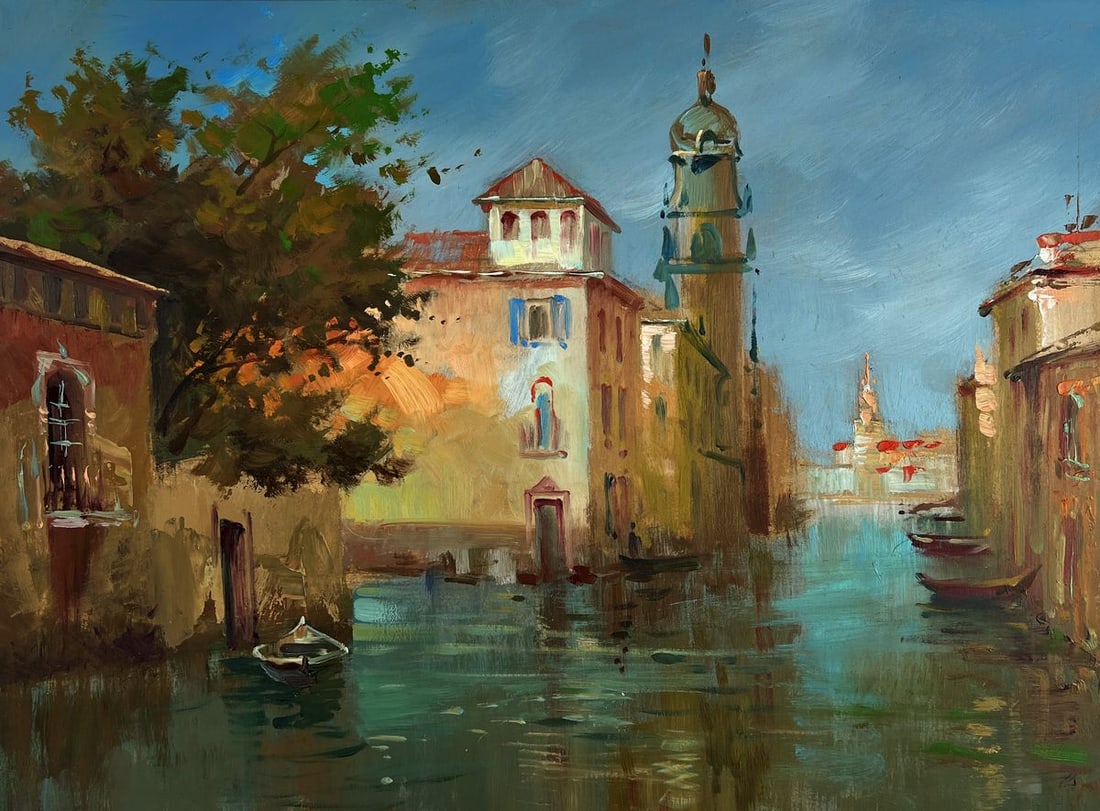 Oil painting Water channels of the city walls Yuriy Suprunchuk - 3