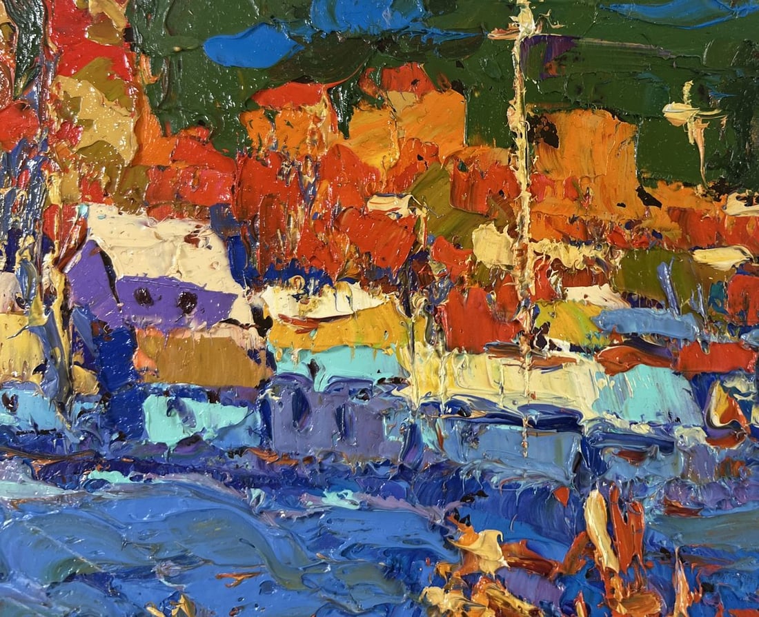 Oil painting The sun sets quietly in silence Alex Kalenyuk - 4