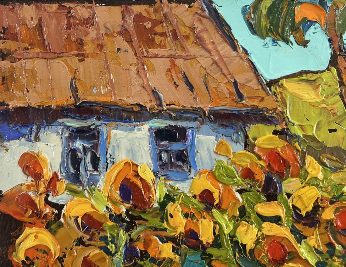 Oil painting Yellow song of summer Oksana Kalenyuk - 7