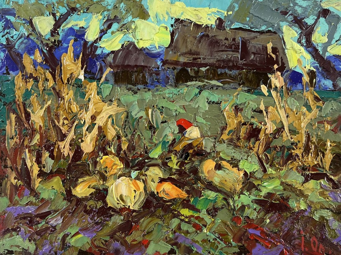 Oil painting The land that gives generosity Alex Kalenyuk - 3