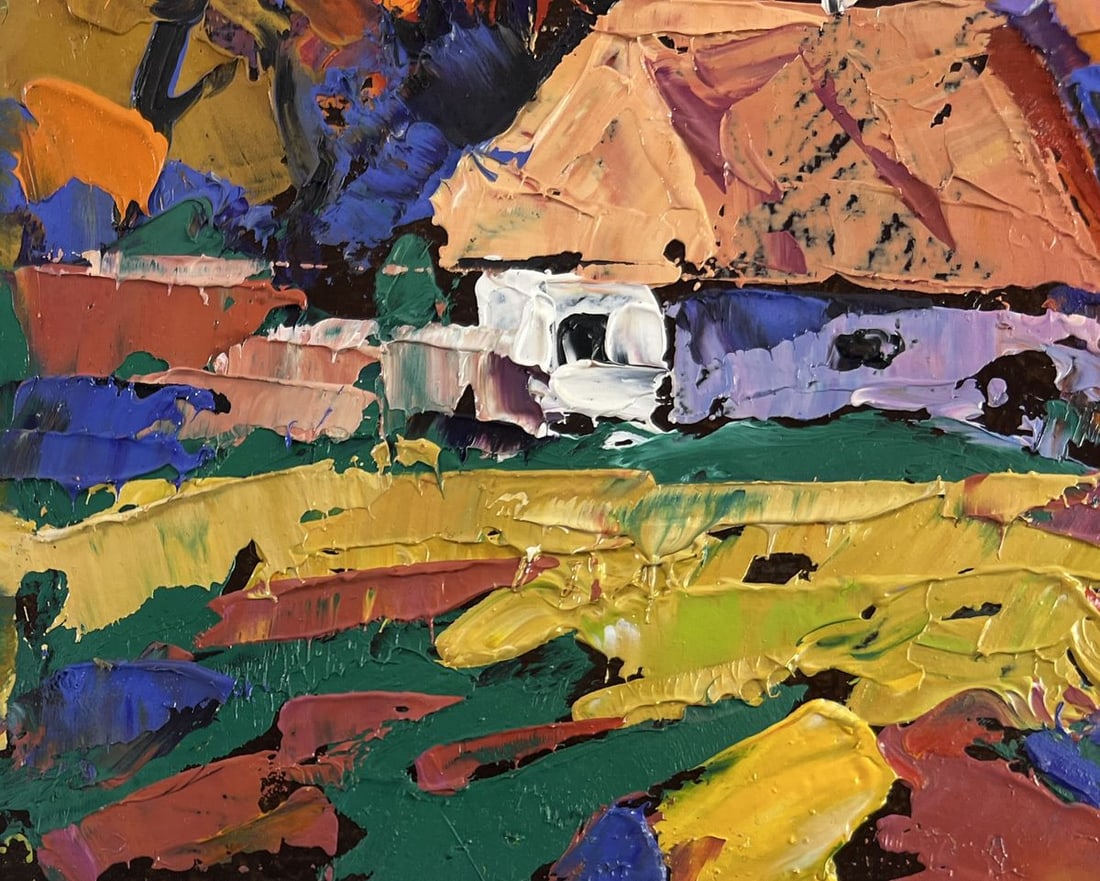 Oil painting Autumn is knocking on the windows Alex Kalenyuk - 6