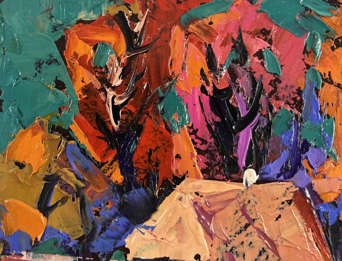 Oil painting Autumn is knocking on the windows Alex Kalenyuk - 7