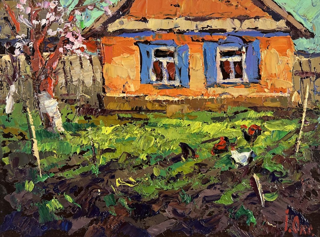 Oil painting Near the house that remembers everything Oksana Kalenyuk - 3